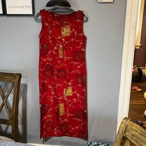 Vintage Sag Harbor Full Length Japanese Inspired Dress size 10